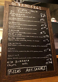 Menu du Little Italia à Paris