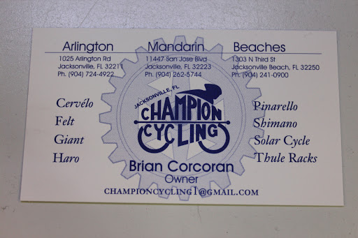 Bicycle Store «Champion Cycling Inc», reviews and photos, 1303 3rd St N, Jacksonville Beach, FL 32250, USA