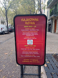 Restaurant RAJASTHAN INDIAN à Nîmes (la carte)
