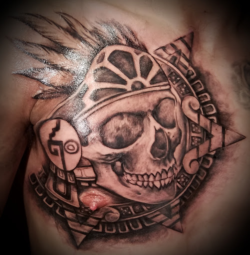 Explore chest tattoo ideas woman, creative tattoo ideas in Phoenix, available at GreyWash Ink Tattoo