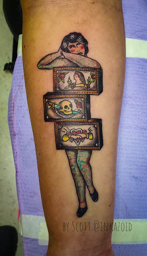 Explore caterpillar tattoo ideas, creative tattoo ideas in Kingsport, available at Ink-a-zoid Tattoos & Piercings