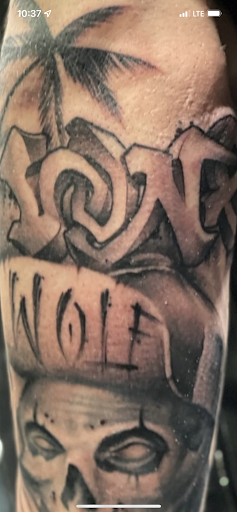 Explore gap filler tattoo background shading ideas, creative tattoo ideas in Benson, available at Dark Matter Tattoo Studio