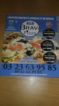Carte du Allo Brava Pizza à Saint-Quentin