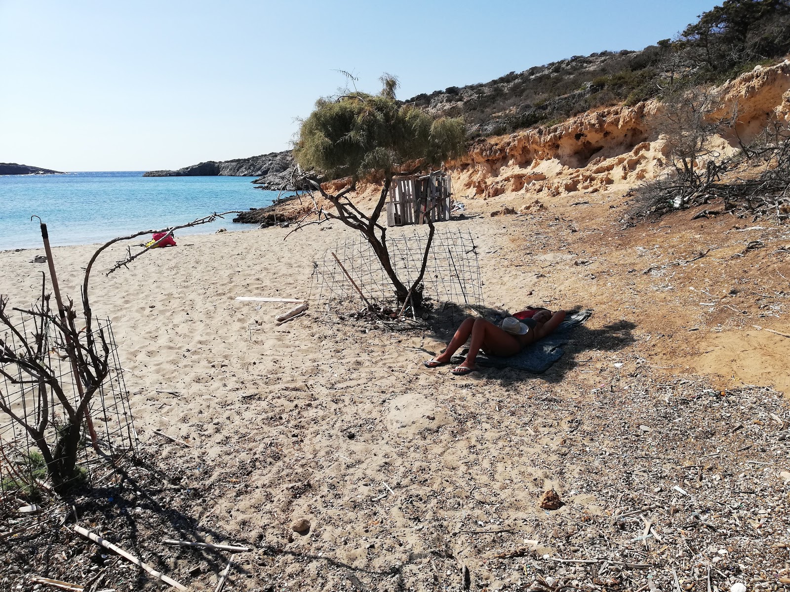 Foto van Gerolimionas beach gelegen in een natuurlijk gebied