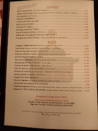 Restaurant Le Petit Bouillon Vavin à Paris (la carte)