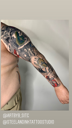 Explore viking hand tattoo ideas, creative tattoo ideas in Saint Louis, available at Steel and Ink Tattoo Studio