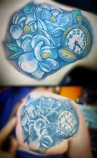 Explore wrist cover up tattoos ideas, creative tattoo ideas in Pineville, available at Epic Ink Studio