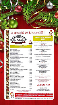 Carte du Gastronomia da Fabrizio à Chiavenna