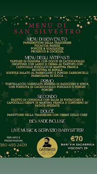 Menu du Restaurant Gaeribaldi grill house Bari à Bari
