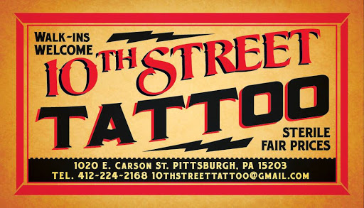 10th Street Tattoo, 1020 E Carson St, Pittsburgh, PA 15203, USA, 