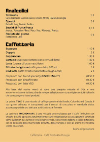Menu / carte de Café Timbuktu (cocktail Bar, Ristorante Africano) à Perugia