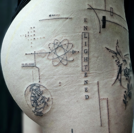 Explore beetlejuice tattoo ideas, creative tattoo ideas in Dickinson, available at The Empty Canvas Tattoo