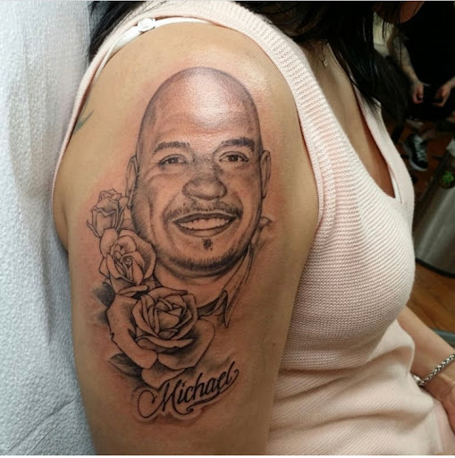 Explore greek god tattoo ideas, creative tattoo ideas in Glen Head, available at Twin Moon Creations