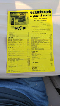 Menu du Kebab d'Or à Rostrenen