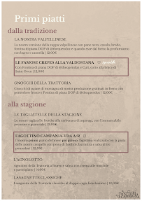 Menu / carte de Ristorante Trattoria di Campagna à Sarre