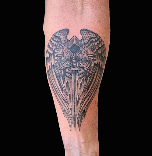 Explore viking sleeve tattoo ideas, creative tattoo ideas in Charleston, available at The Edge Tattoo Studio