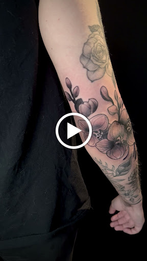 Explore ideas for thigh tattoos, creative tattoo ideas in Buffalo, available at True Gloom Tattoo Studio