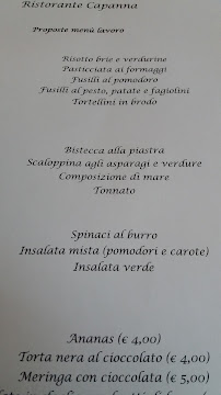 Restaurant italien Ristorante Capanna à Lurago d'Erba - menu / carte