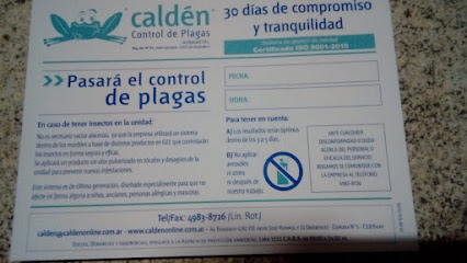 Calden, Control de Plagas
