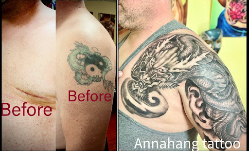 Explore 3 percent tattoo ideas, creative tattoo ideas in Garden Grove, available at Anna Hang Tattoo