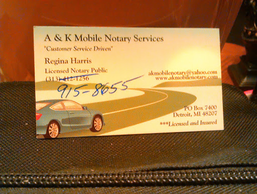 A&K Mobile Notary Secvice. 4487 Bishop St. Detroit, MI. 48224 image 3