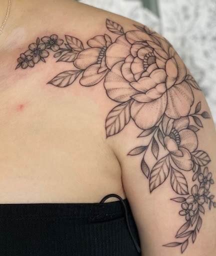 Explore rose tattoo ideas for women, creative tattoo ideas in Mesa, available at Ranger Tattoo & Piercing