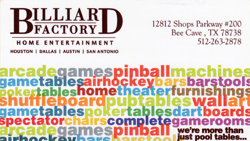 Billiards Supply Store «Billiard Factory», reviews and photos, 12812 Shops Pkwy, Bee Cave, TX 78738, USA
