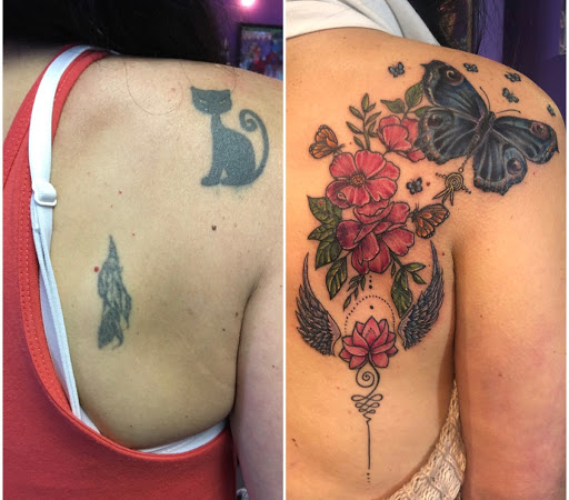 Explore hand tattoo ideas for man, creative tattoo ideas in Goshen, available at Lady Luck Studio