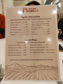 Carte du Trattoria Rivabella Al Parco Verde à Calderino