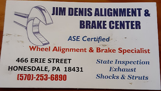 Wheel Alignment Service «Jim Denis Alignment & Brake Center», reviews and photos, 466 Erie St, Honesdale, PA 18431, USA