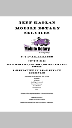 Jeff Kaplan Mobile Notary Services