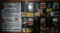 Restaurant italien L'Osteria Cinque à Giulianova (le menu)