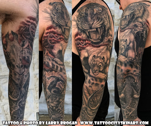 Explore dancing tattoo ideas, creative tattoo ideas in Lockport, available at Tattoo City by Larry Brogan