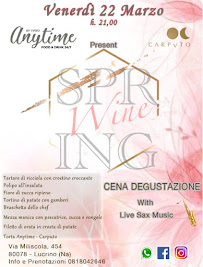 Menu du Anytime By Tifeo à Pozzuoli