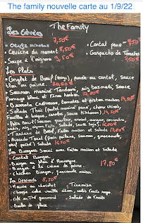 The Family à Paris menu