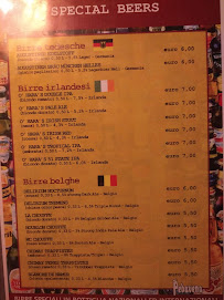 Bar à bières Bar Pub Pedavena à Rovigo (le menu)