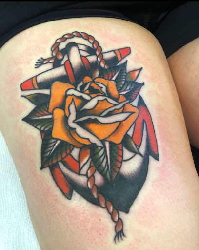 Explore tattoo ideas for back shoulder, creative tattoo ideas in Johnson City, available at Gold Cross Tattoo Co.