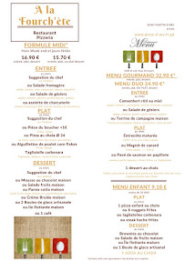 Restaurant à la Fourch'ète à Montguyon carte