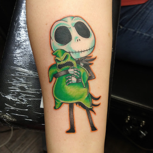 Explore colored tattoo sleeve ideas, creative tattoo ideas in Abilene, available at A Tattoo Experience by Spaz