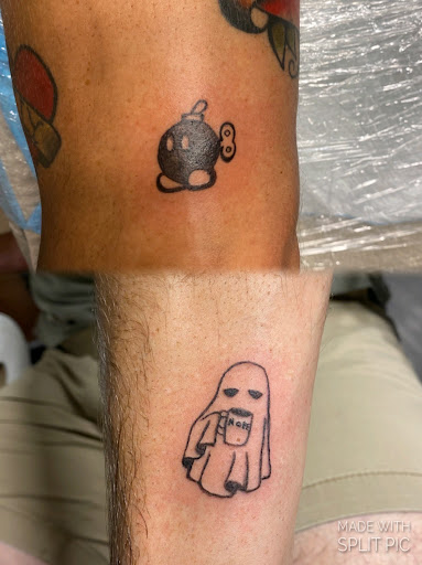 Explore statue tattoo ideas, creative tattoo ideas in Charlotte, available at Electric Ink Tattoo