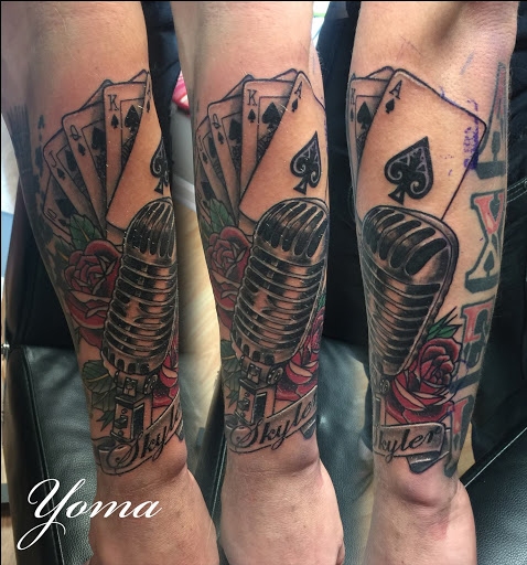 Explore wedding band tattoo ideas, creative tattoo ideas in San Antonio, available at Twisted Tattoo
