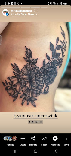 Explore mens back tattoo idea, creative tattoo ideas in Augusta, available at Mr. Tattoo