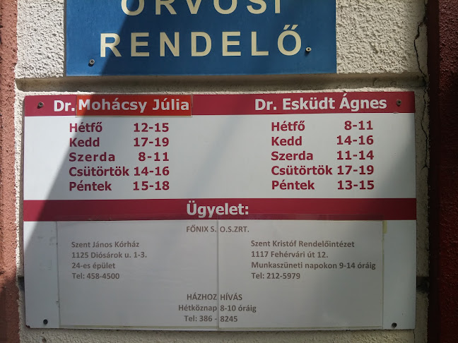Dávid Ferenc utcai Felnőtt és gyermek Háziorvosi Rendelő - Budapest