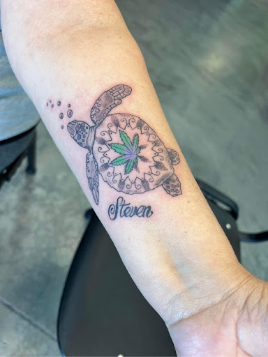 Explore brother bear tattoo ideas, creative tattoo ideas in Meridian, available at Lifestyle Tattoo Co.