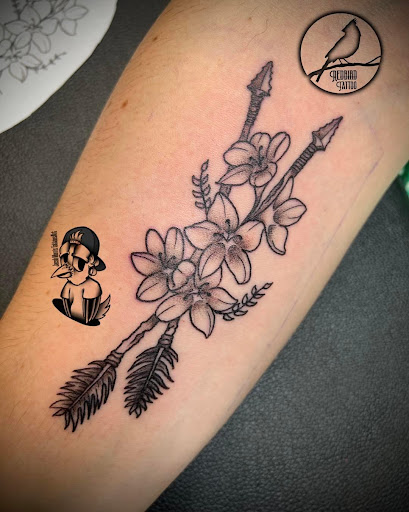 Explore skull tattoo ideas for women, creative tattoo ideas in Nashville, available at RedBird Tattoo