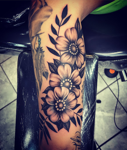 Explore deer skull tattoo ideas, creative tattoo ideas in Enid, available at Culture Tattoo