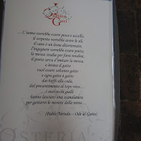 Osteria Enoteca I Quattro Gatti à San Gimignano menu