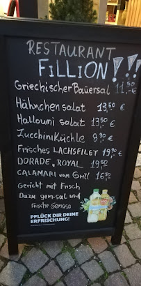 Menu / carte de Fillion Cafe Hotel Restaurant à Putzbrunn