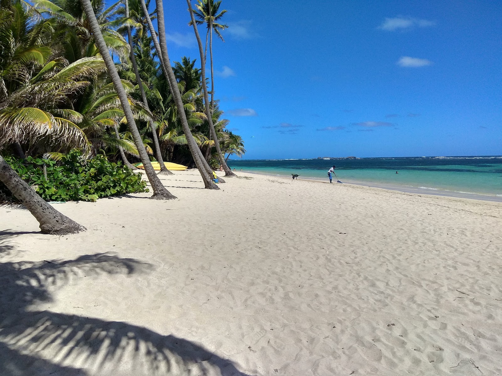 Foto de Anse Michel beach com areia bege de conchas superfície