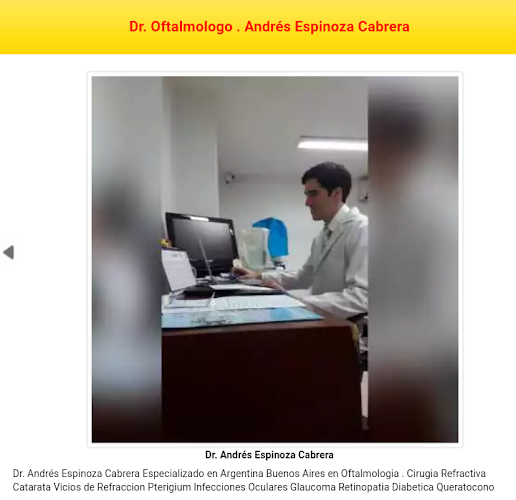 Opiniones de Dr. Andrés Espinoza Cabrera en Guayaquil - Oftalmólogo